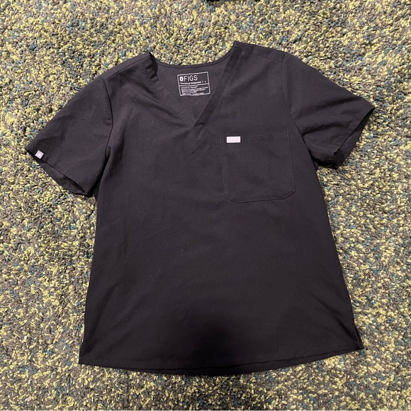 Figs Tops - FIGS Catarina Black Scrub Top (women’s L)